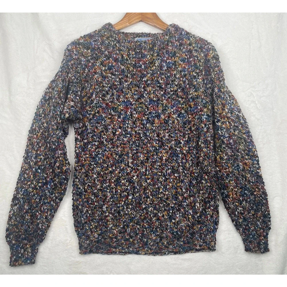 Vtg Neiman Marcus Supply Co Sweater Womens Medium Multicolor Pullover Cotton - Picture 1 of 14